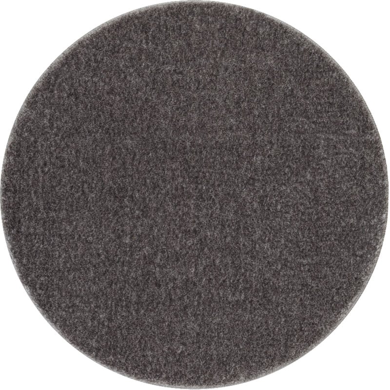 Tapis de salle de bain santa cercle plaine, antidérapant, doux - gris grey cercle 67 cm