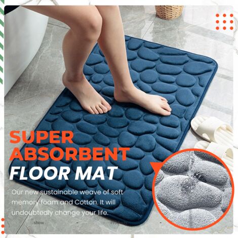 Tapis de salle de bain Super absorbant, antidérapant, confortable et résistant, moderne, Simple, décoration de porte, lavable,Gray,M