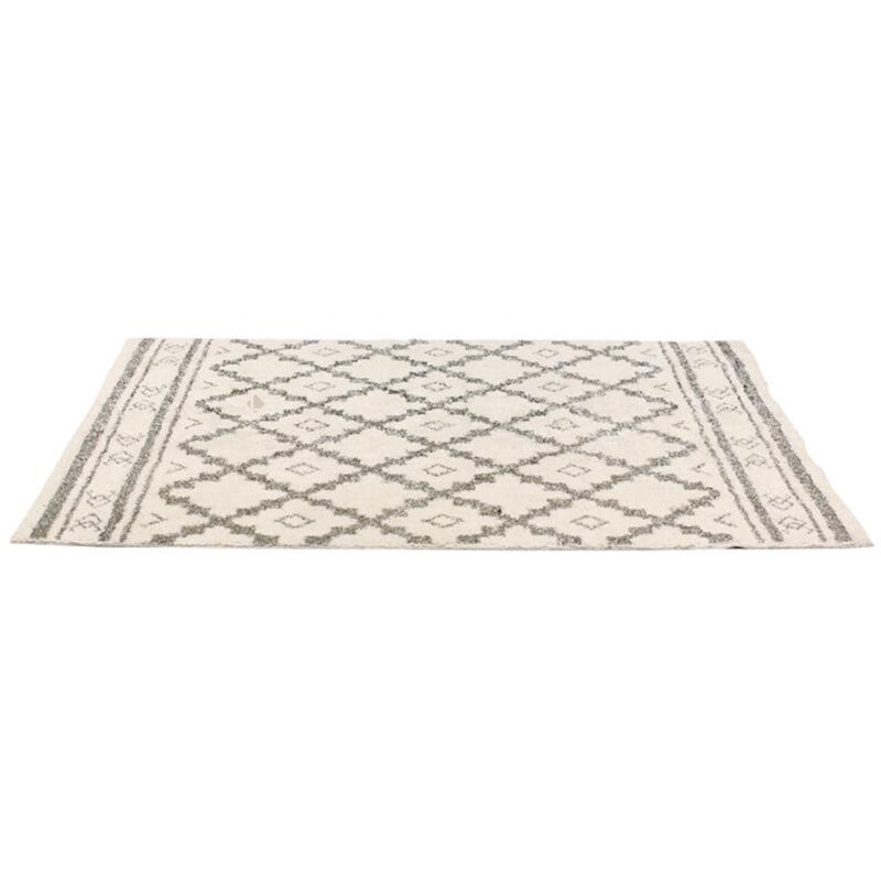 Linnea - Tapis de salon 120x170 cm marmelade motif losange beige