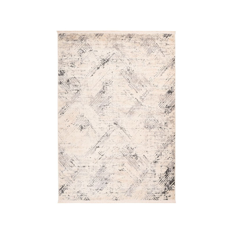 Paris Prix - Tapis Imprimé Antique Délavé 'Palace' Beige 120 x 170 cm
