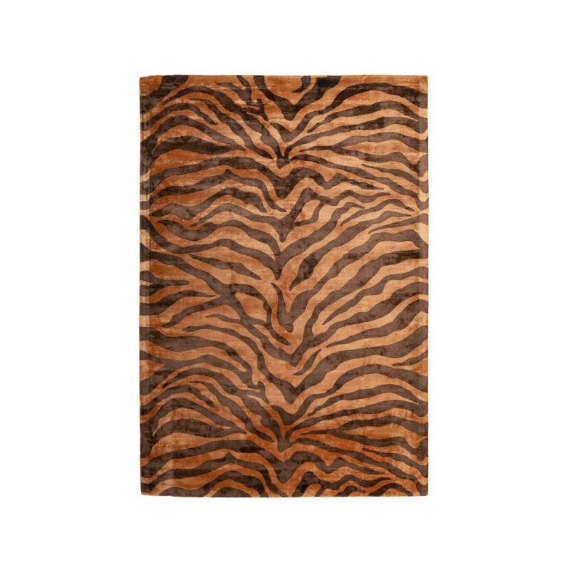 Paris Prix - Tapis Rétro Motif Imprimé 'Sinai' Marron Foncé 120 x 170 cm
