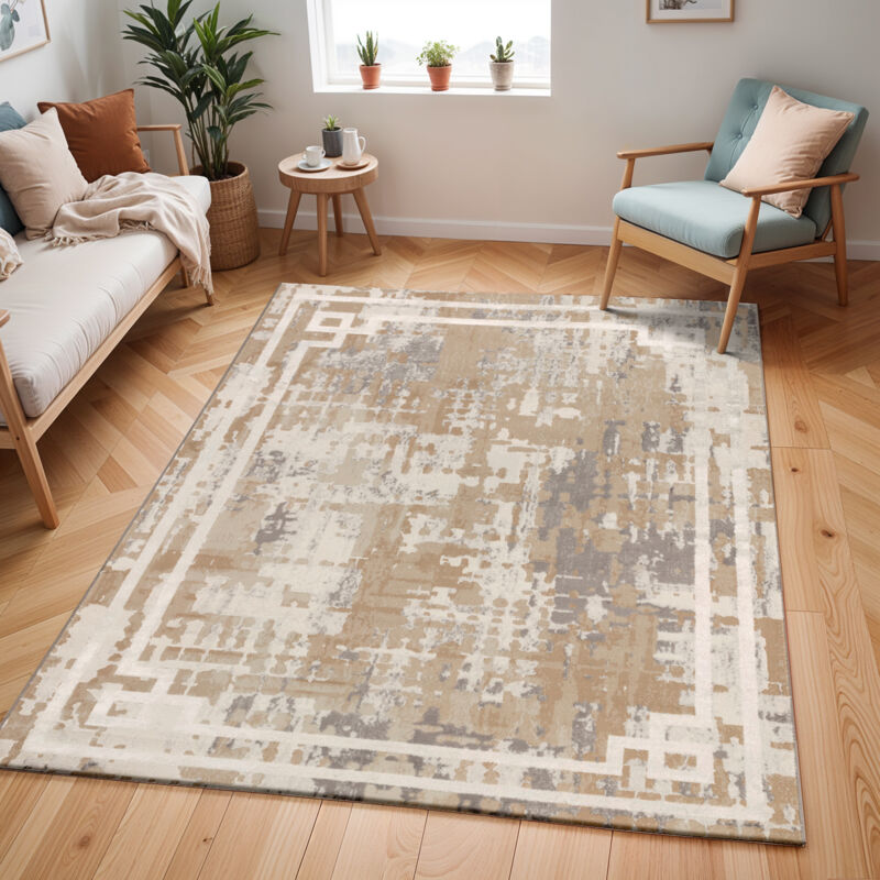 Surya - Tapis Abstrait Moderne Beige/Gris 160x213 cm