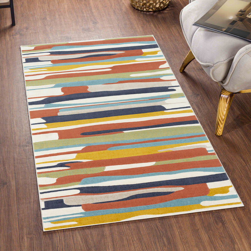 Surya - Tapis Scandinave Moderne Multicolore/Orange 80x150 cm