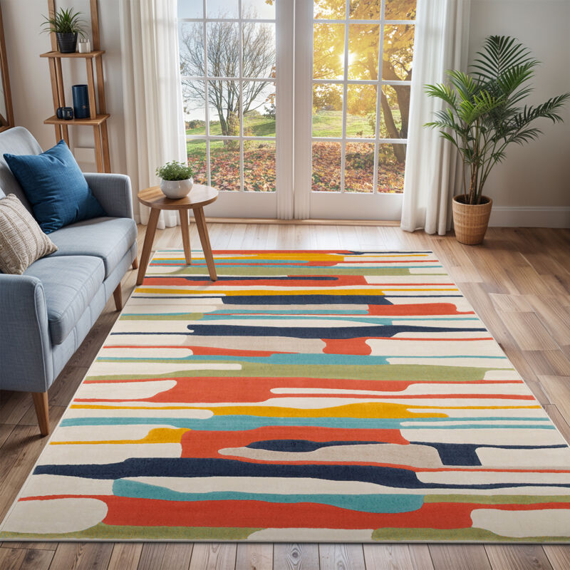 Surya - Tapis Scandinave Moderne Multicolore/Orange 200x275 cm