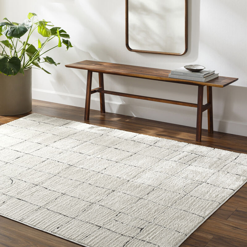 Surya - Tapis Scandinave Moderne Ivoire/Gris 160x213 cm