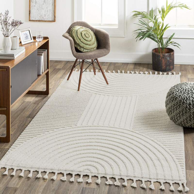 SURYA Tapis Scandinave Moderne Ivoire 160x213 cm
