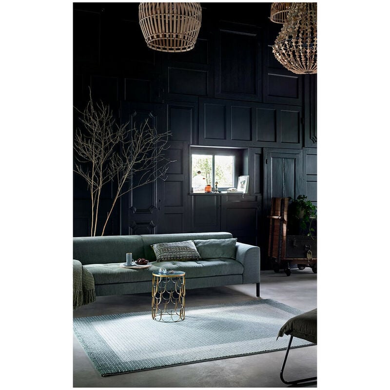 Wecon Home - Tapis de salon contemporain Velvet Flow Vert 80x150