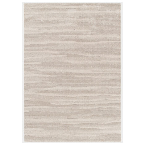 Tapis de salon doux à motif organique - Nube - Beige et crème - 160 x 230 cm