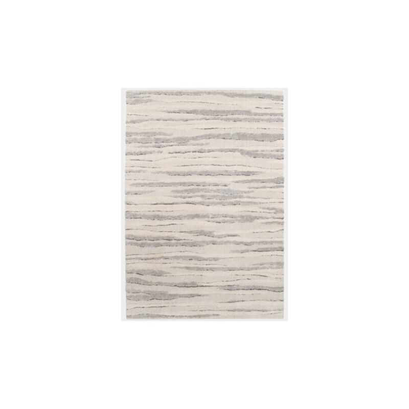 Décoweb - Tapis de salon doux à motif organique - Nube - Beige et gris - 160 x 230 cm