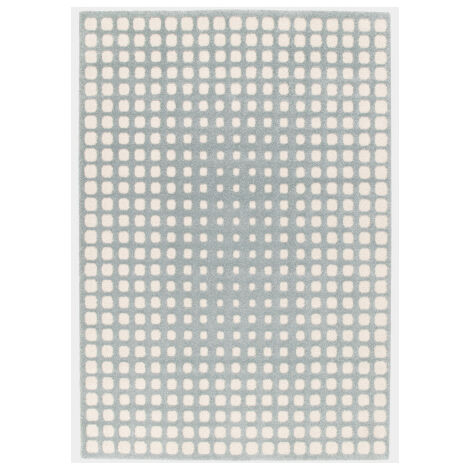 Tapis de salon en relief - Art Abstrait - Bleu ciel - 120 x 170 cm