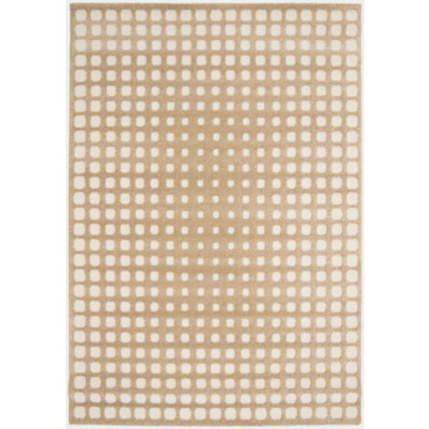 Tapis de salon en relief - Art Abstrait - Caramel - 200 x 290 cm