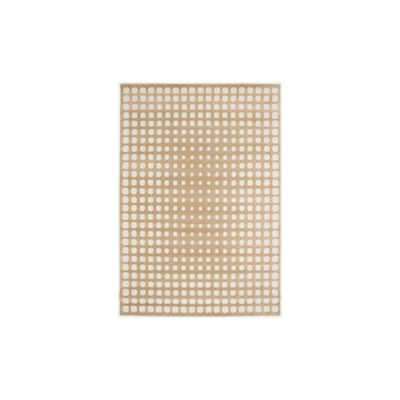 Décoweb - Tapis de salon en relief - Art Abstrait - Caramel - 120 x 170 cm