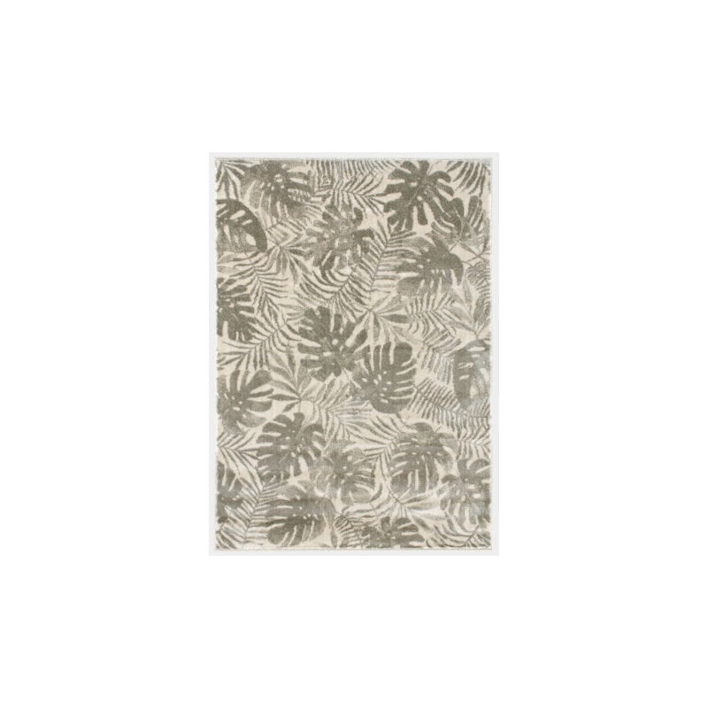 Décoweb - Tapis de salon en velours - Amazonie - Motif jungle feuillage tropical - 200 x 290 cm