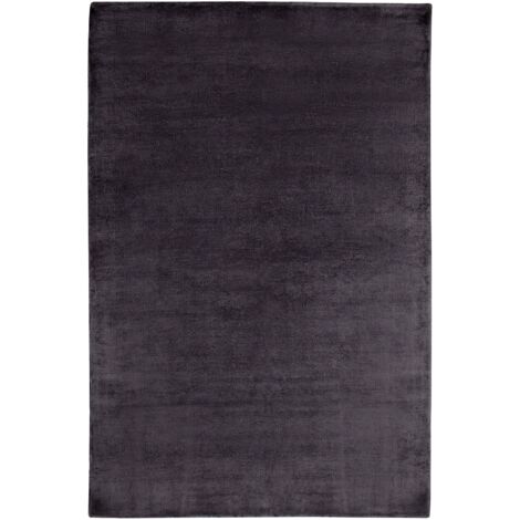 Tapis de Salon et Bureau Moderne en Viscose 140 x 200 cm Gris Foncé Gesi II