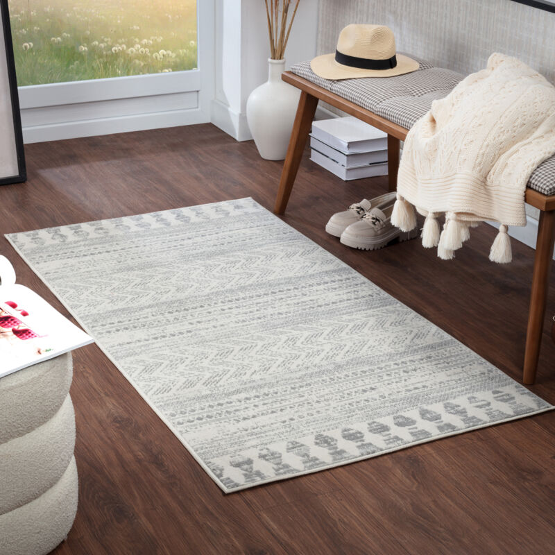 Surya - Tapis Scandinave Bohème Gris 80x150 cm