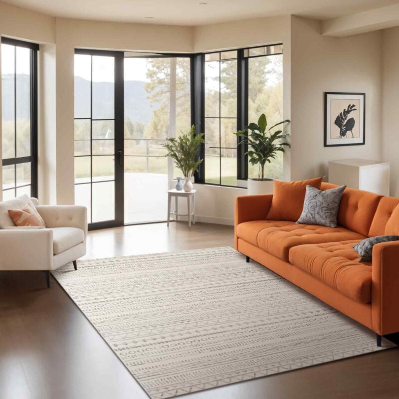 Surya - Tapis Scandinave Bohème Gris/Blanc 200x275 cm