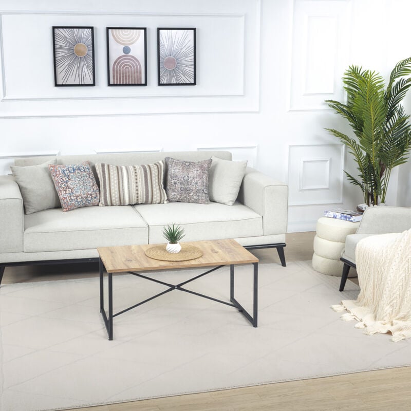 Surya - Tapis Berbère Ethnique Ivoire 200x275 cm