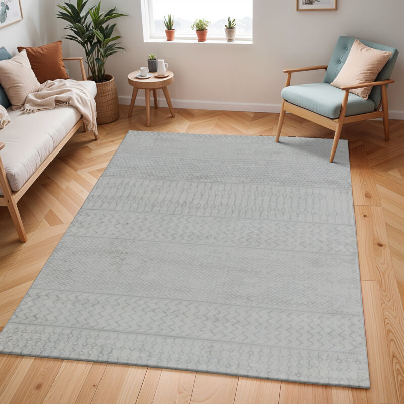 Surya - Tapis Scandinave Bohème Gris/Ivoire 160x220 cm