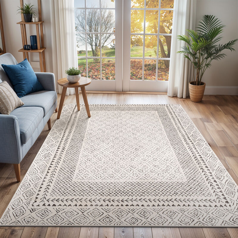 SURYA Tapis Scandinave Bohème Gris/Beige 200x275 cm