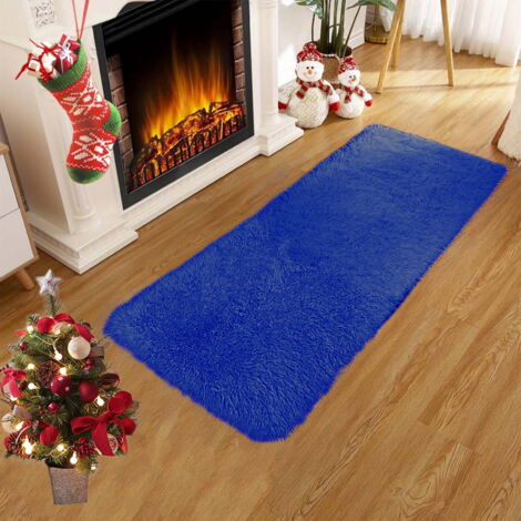 Tapis de salon, grand tapis moelleux et doux pour le salon, tapis de chambre antidérapant à séchage rapide, tapis lavable