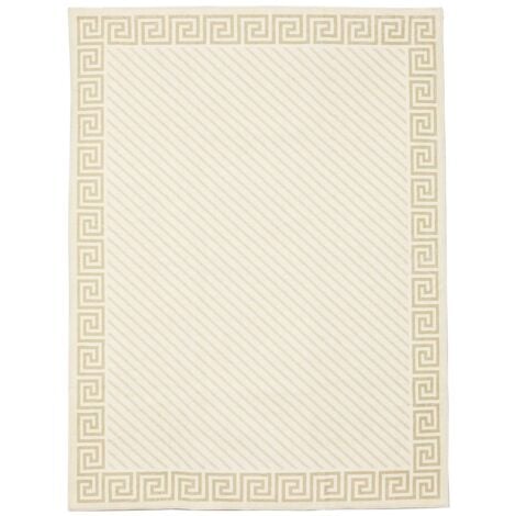 Tapis De Salon Motifs géométriques Tapis Lavable en Machine avec Support Antidérapant, Beige 160x230cm