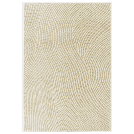 Tapis de salon ou chambre - Méditation - Beige et écru - 80 x 150 cm