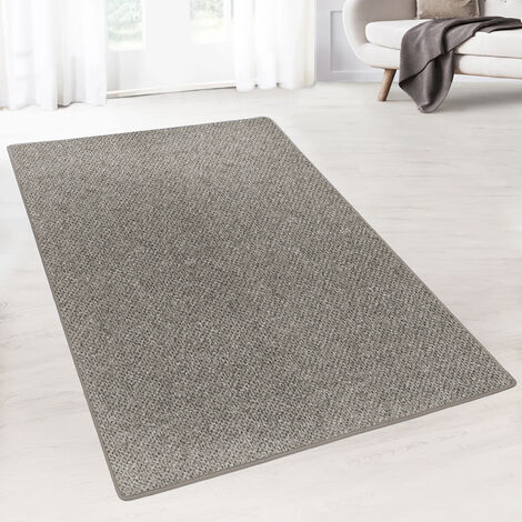 Grand tapis beige 300x200cm avec franges rayé Chart - 9374