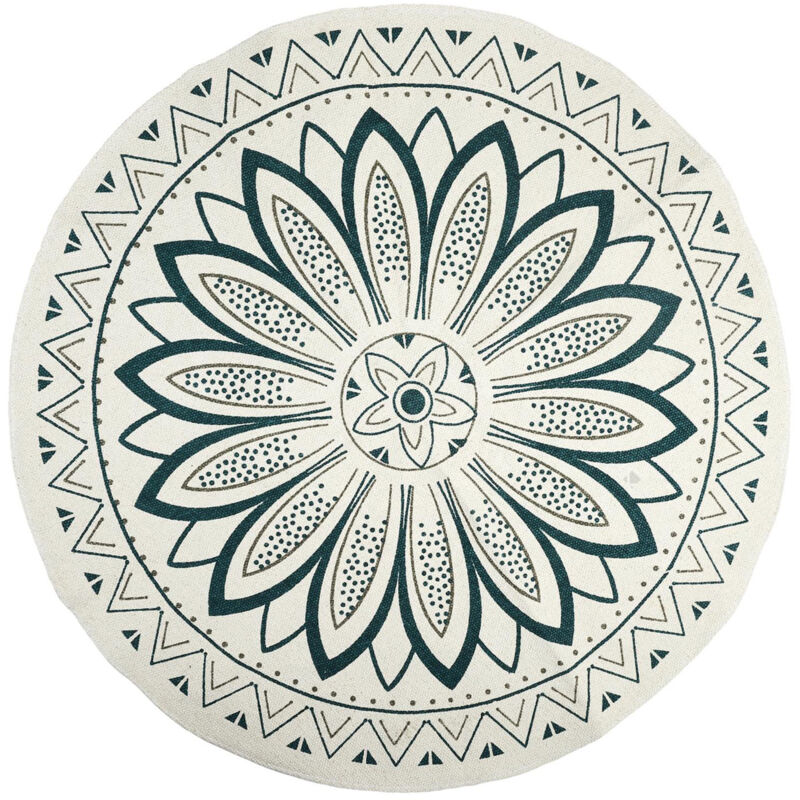 Tapis de salon rond patio motif mandala