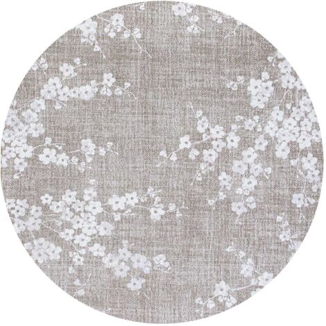 Tapis de salon Sakura Collection 240x240 cm - Morning Mist - Design …légant de Cerisiers en Fleurs, Inspiré du Printemps