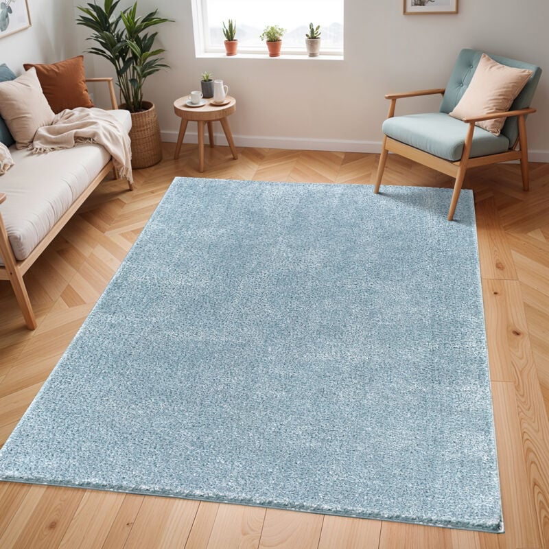 Surya - Tapis Shaggy Uni Bleu 160x213 cm