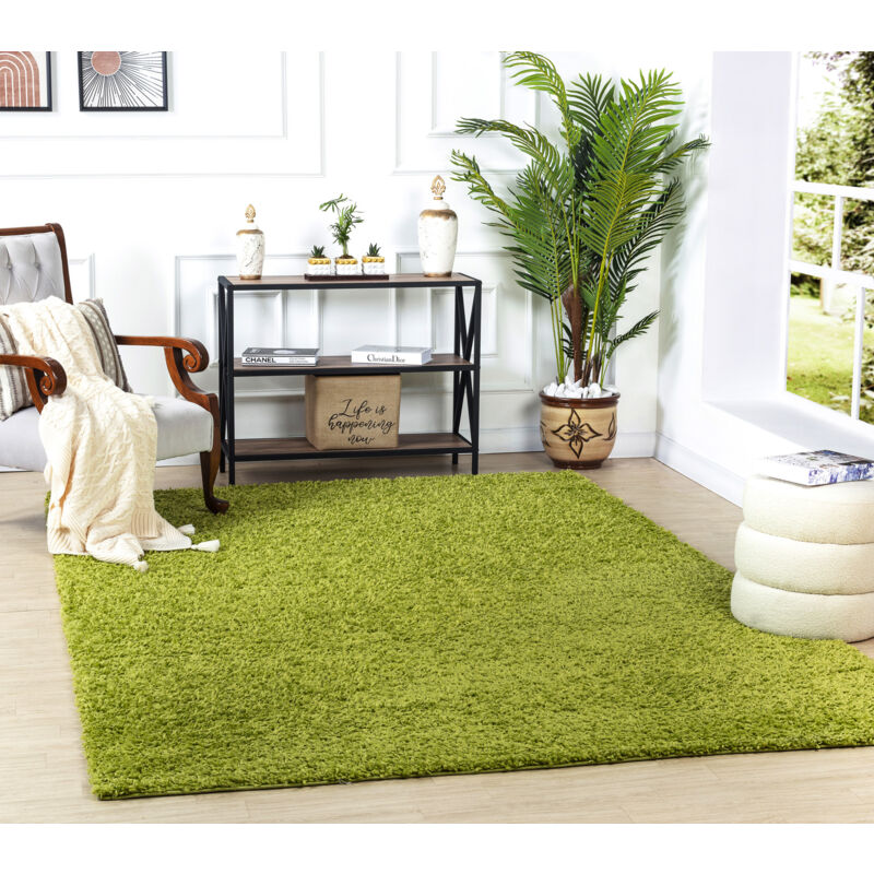 Surya - Tapis Shaggy Uni Vert 200x290 cm