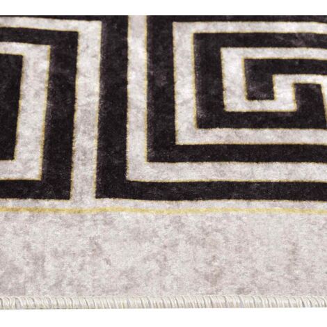 Tapis de salon Style Moderne Tapis de sol - Tapis lavable antidérapant 190x300 cm Beige clair BV682103 - BonneVie