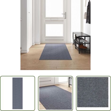 Tapis de salon -  Tapis Couloir Gris clair 80 x 300 cm tissu