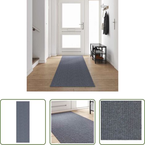 Tapis de salon -  Tapis Couloir Gris clair 80 x 500 cm tissu