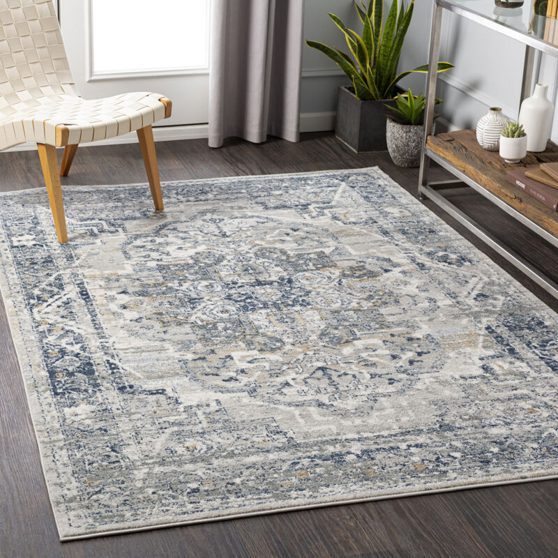 Surya - Tapis Vintage Oriental Gris/Bleu/Beige 200x275 cm