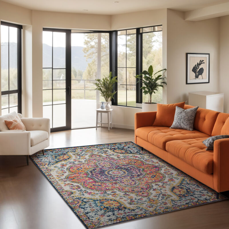 Surya - Tapis Vintage Oriental Multicolore/Rose 120x170 cm