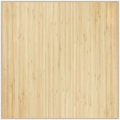 Tapis de salon，Tapis carré naturel clair 100x100 cm bambou CFW780095