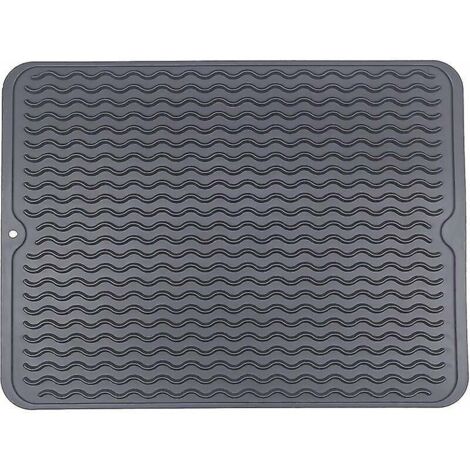 tapis De Schage Pour La Cuisine, Tapis Egouttoir Vaisselle, Tapis De Schage En Silicone Cologique, Rsistant  La Chaleur, Antidrapant Et Va Au Lave