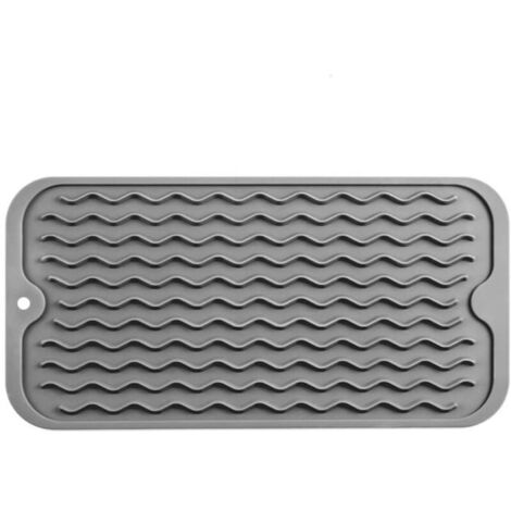 Tapis de Schage Vaisselle en Silicone Rsistant la Chaleur cologique pour Comptoir de Cuisine