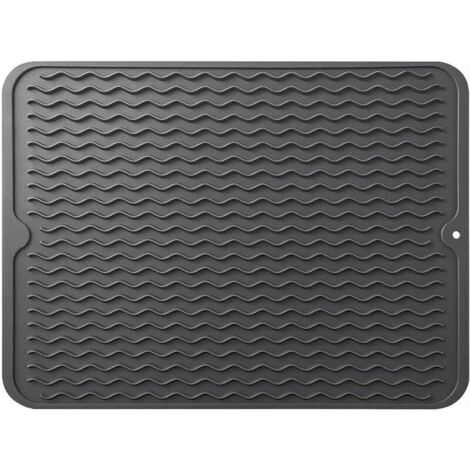 Tapis De Séchage À Vaisselle, Égouttoir À Vaisselle En Silicone À Séchage Rapide, Tapis De Planche Pour Accessoires De Table De Comptoir De Cuisine, Tapis D'Égouttage De Vaisselle Résistant À La Chale