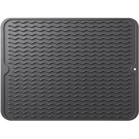 Tapis de séchage en silicone organique – Résistant à la chaleur jusqu'à 220 °C – Antidérapant – Pour comptoirs et tiroirs – Facile à nettoyer