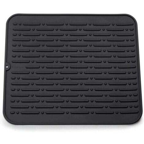 Tapis de Séchage (Noir) Vaisselle XL en Silicone 45 x 40 cm Garantie à Vie