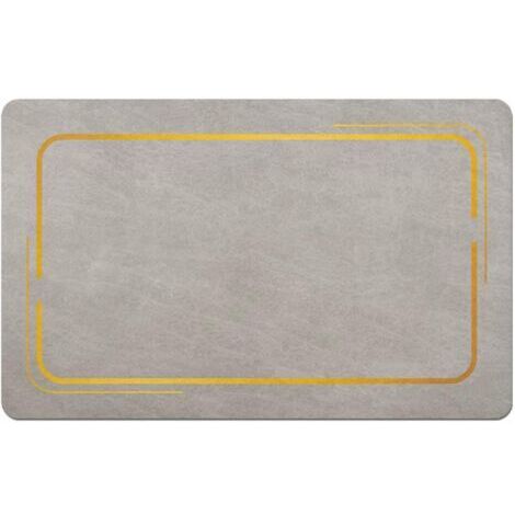 Tapis de séchage pour comptoir de cuisine, pour cafetière, pour vaisselle, pour comptoir de cuisine, pour café, pour comptoir, 30 x 40 cm, gris clair