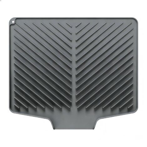 Tapis De Sechage Pour Vaisselle - En Silicone Alimentaire Avec Canaux D'Ecoulement - Pour Evier Comptoir Refrigerateur Tiroir - 37.5 X 29.5 Cm - 1 Piece