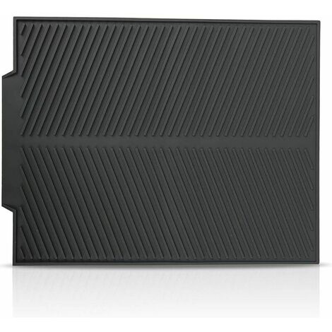 Tapis de Séchage Vaisselle, égouttoir à Vaisselle à séchage Rapide, grand tapis égouttoir en silicone pour Cuisine, comptoir, Accessoires de Table, Lavable en Machine(gris)