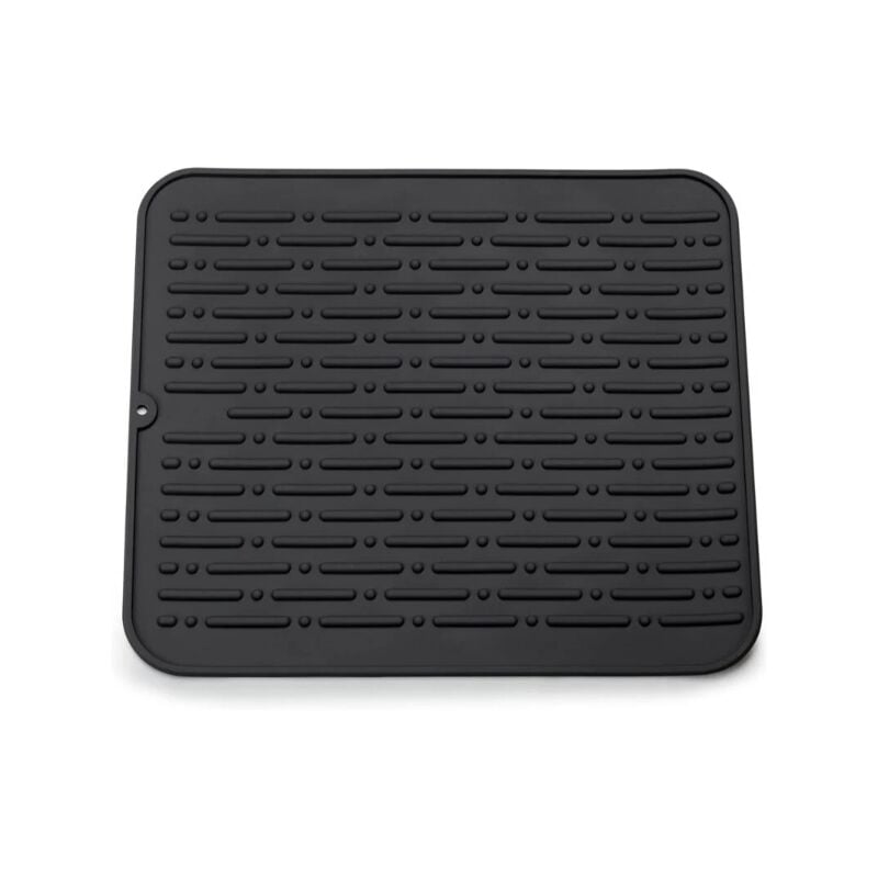 Alovez - Tapis de Séchage Vaisselle xl en Silicone 45 x 40 cm Garantie à Vie (Noir)