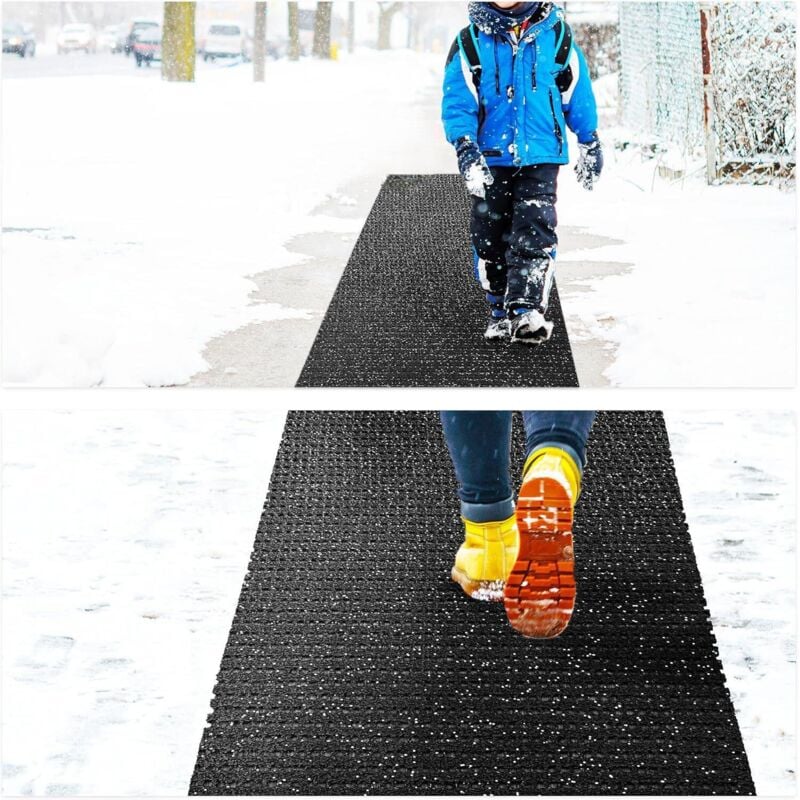 ETM - Tapis de sécurité Antidérapant Gris anthracite 120 x 150 cm