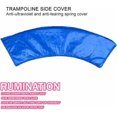 Tapis de sécurité pour trampoline, 366 cm de diamètre, protection des bords, matériau à ressorts, résistant aux UV, résistant aux déchirures, matériau PVC/PE, pièce de rechange pour protection des bor