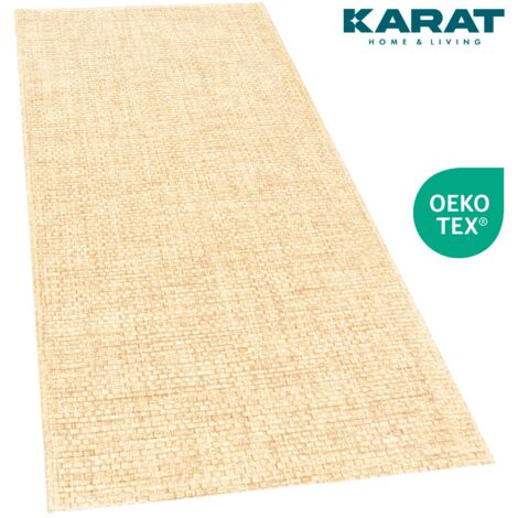 Tapis de séjour Karat Ella Revêtement de sol pour le couloir et le salon Beige 80 x 150 cm