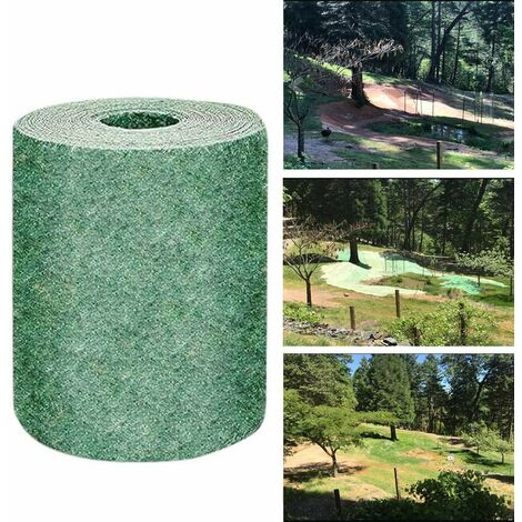 Tapis de Semences de Gazon Biodégradable Tapis De Culture D'herbe Tapis de Germination de Plantes Isolation Thermique Coupe-Vent 10mx0.2m
